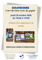 Scrapbooking : création d'un organisateur de bureau
